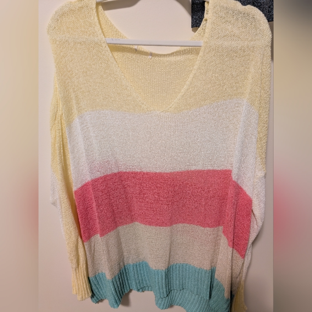 Colorful Striped Knit Sweater